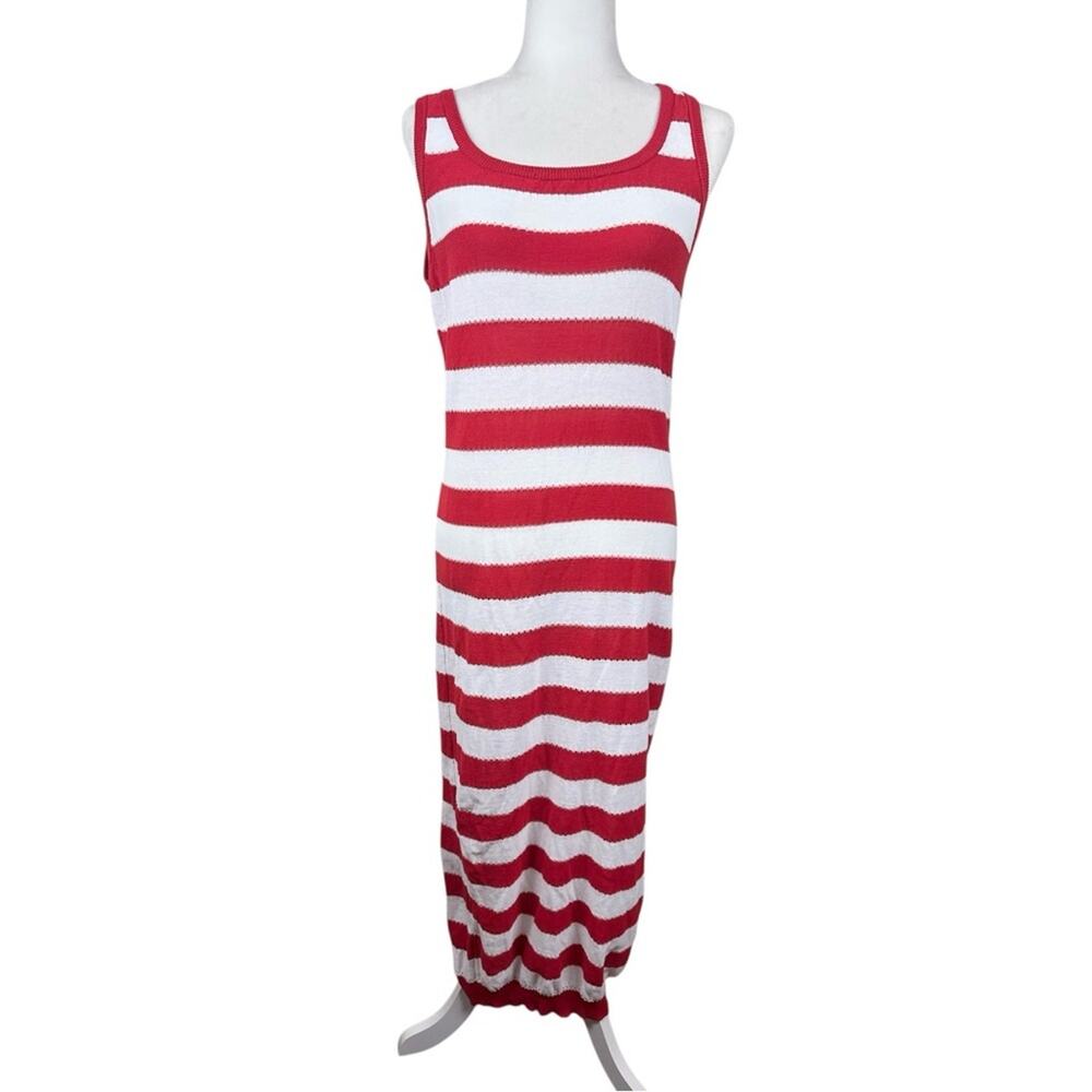 Boutique Moschino Striped Maxi 100% Cotton Dress NWT Size 8